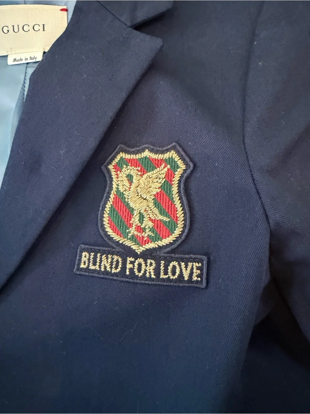 Authentic Gucci Kids “Blind for Love” Blazer – Size 10